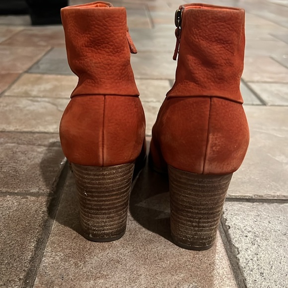 Women's Orange Ankle Boots - Picture 3 of 6